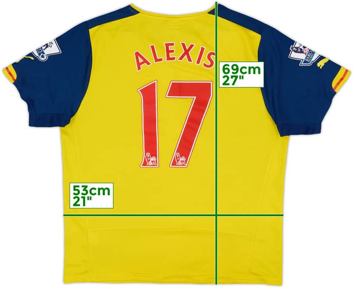 2014-15 Arsenal Away Shirt Alexis #17 - 4/10 - (L)