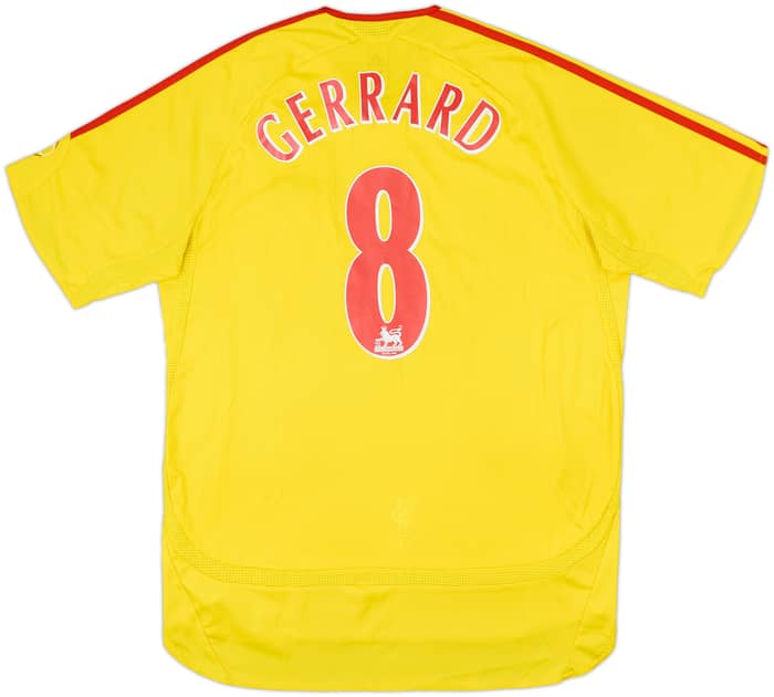 2006-07 Liverpool Away Shirt Gerrard #8 - 8/10 - (M)