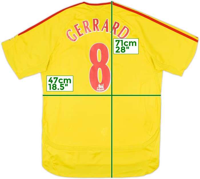 2006-07 Liverpool Away Shirt Gerrard #8 - 8/10 - (M)