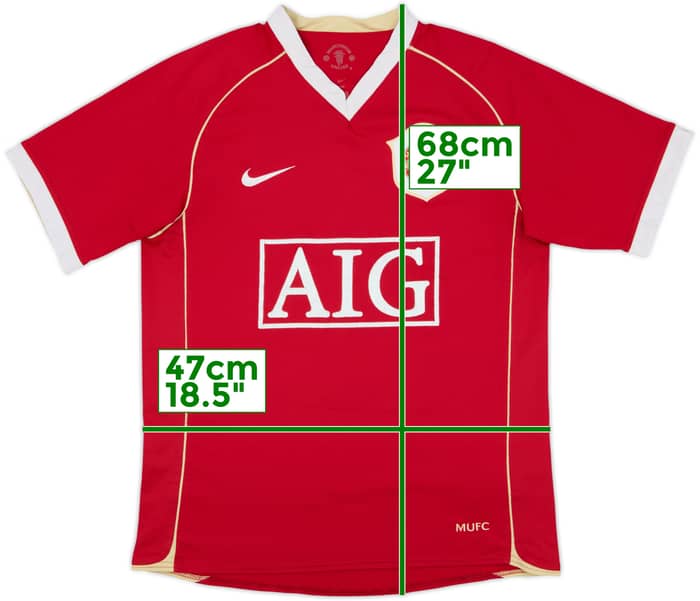 2006-07 Manchester United Camiseta de Local - 6/10 - (XL.Boys)