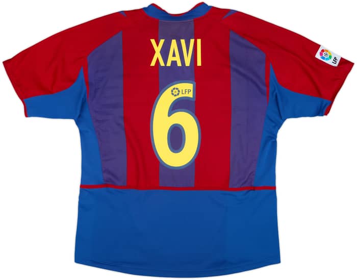 2002-03 Barcelona Home Shirt Xavi #6 - 6/10 - (XL)