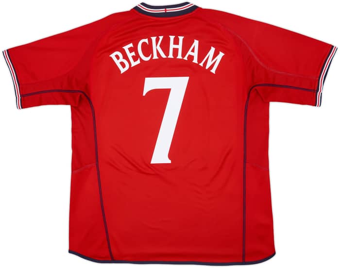 2002-04 England Away Shirt Beckham #7 - 6/10 - (L)