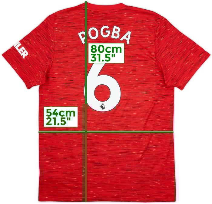 2020-21 Manchester United Home Shirt Pogba #6 - 9/10 - (L)