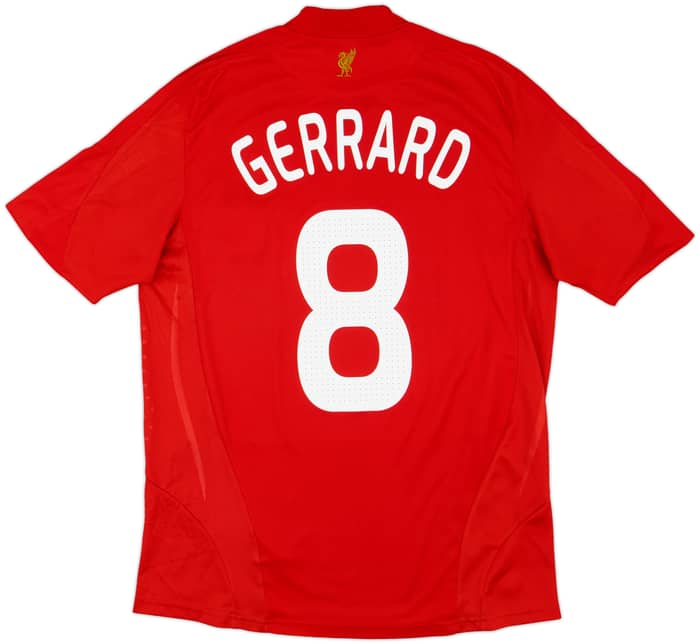2008-10 Liverpool Home Shirt Gerrard #8 - 7/10 - (M)