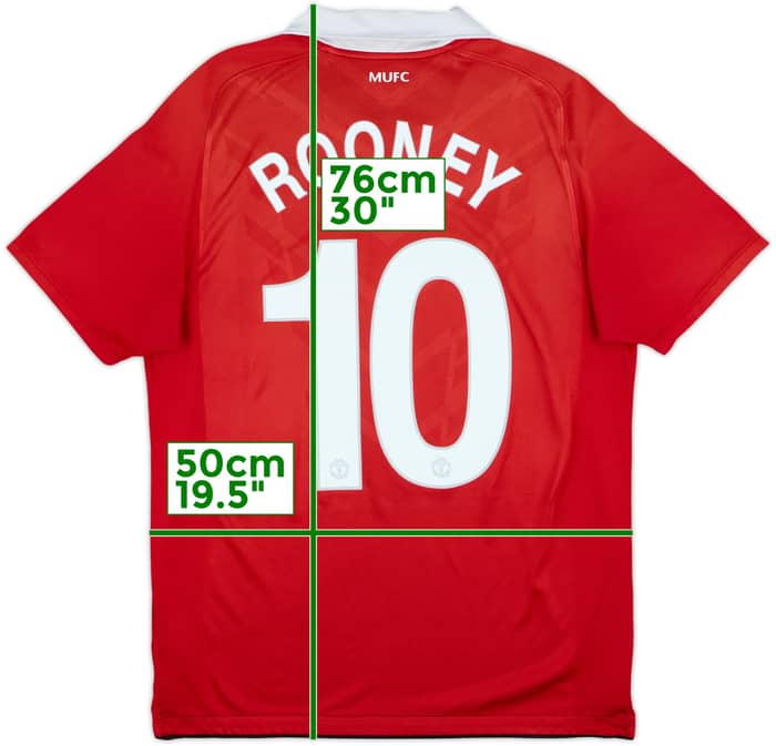 2010-11 Manchester United Home Shirt Rooney #10 - 5/10 - (M)