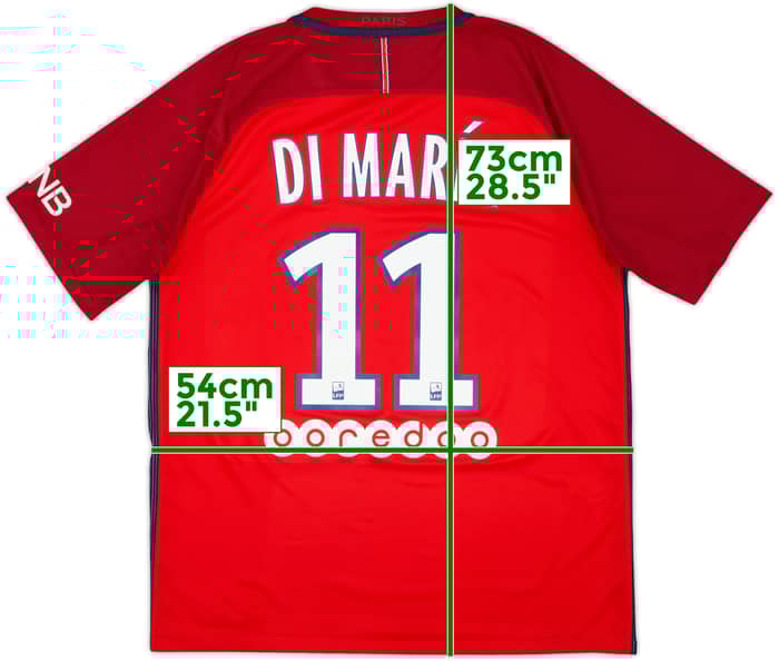 2016-17 Paris Saint-Germain Away Shirt Di Maria #11 - 8/10 - (L)