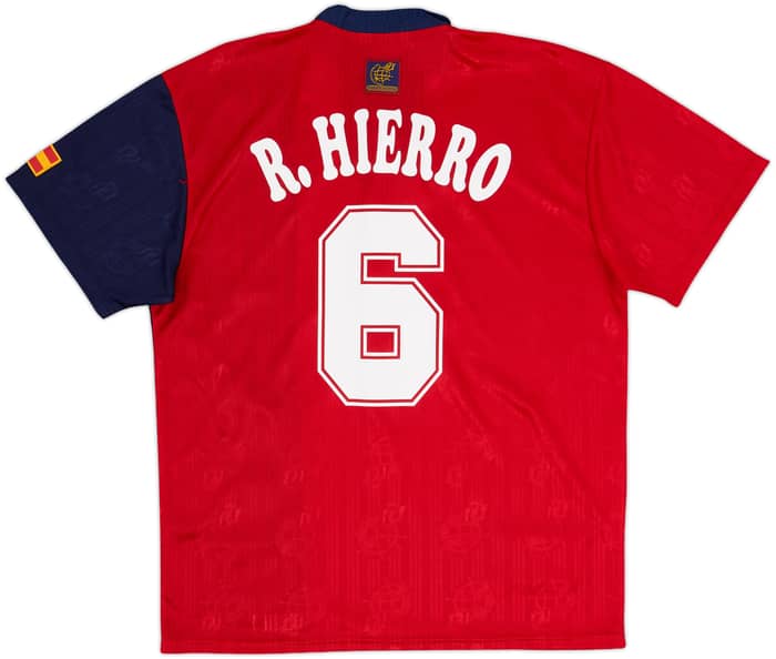 1996-98 Spain Home Shirt R.Hierro #6 - 8/10 - (L)