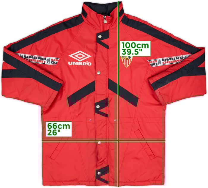 1994-96 Sevilla Umbro Padded Bench Coat - 7/10 - (L)