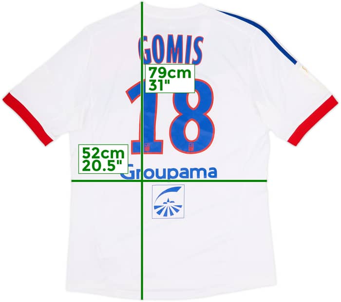 2012-13 Lyon Home Shirt Gomis #18 - 8/10 - (L)