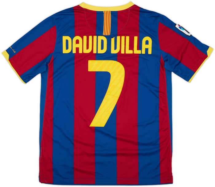 2010-11 Barcelona Home Shirt David Villa #7 - 5/10 - (XL.Boys)