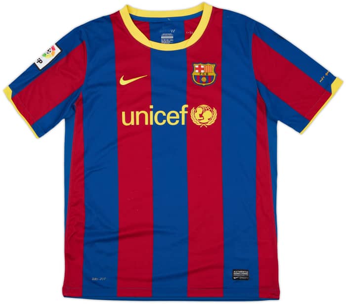 2010-11 Barcelona Home Shirt David Villa #7 - 5/10 - (XL.Boys)