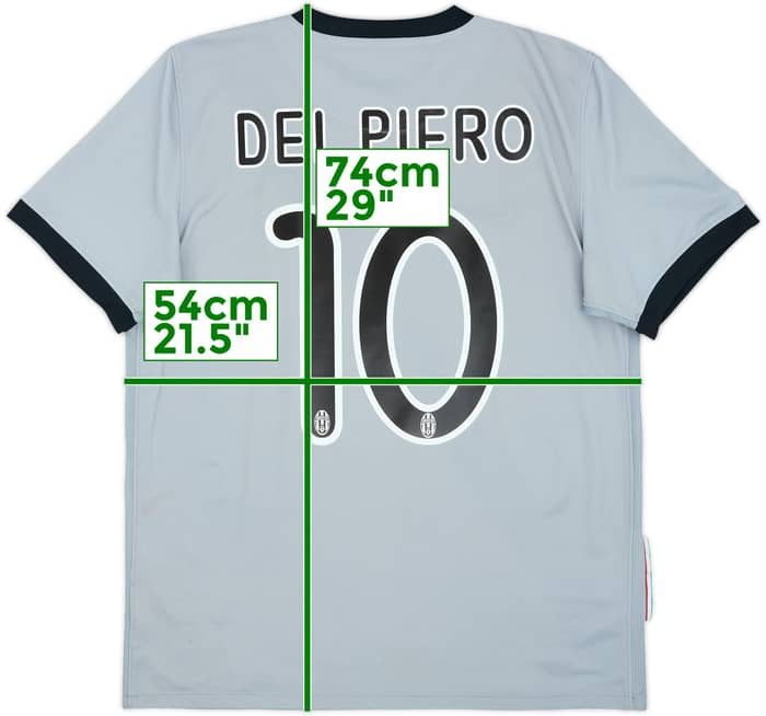 2009-10 Juventus Away Shirt Del Piero #10 - 6/10 - (M)