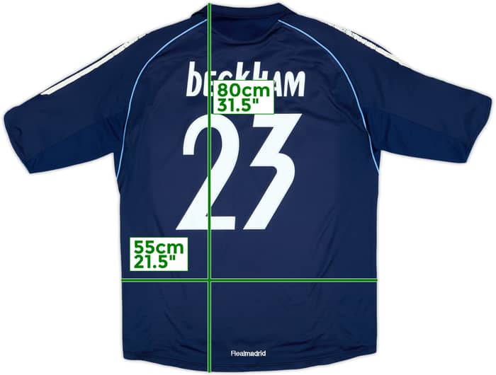2005-06 Real Madrid Away Shirt Beckham #23 - 7/10 - (L)