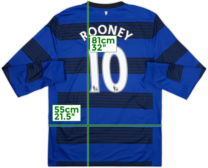 2011-13 Manchester United Away L/S Shirt Rooney #10 - 10/10 - (L)
