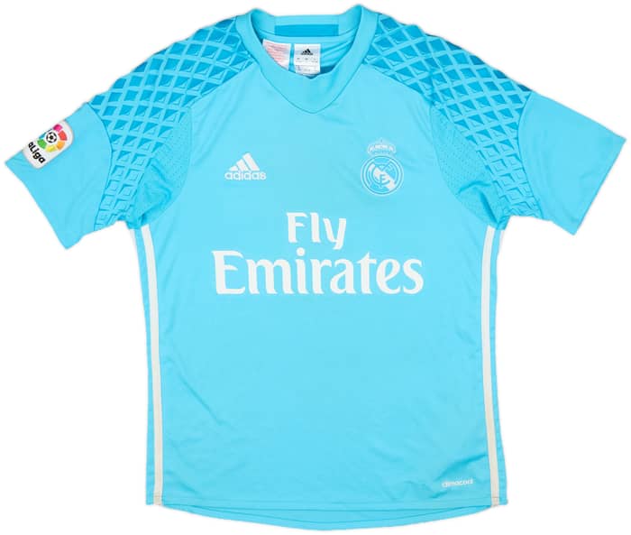 2016-17 Real Madrid GK S/S Shirt Navas #1 - 6/10 - (L.Boys)