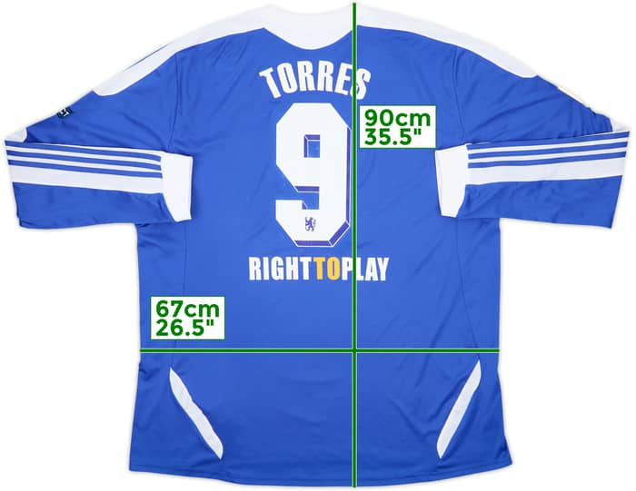 2011-12 Chelsea 'Champions of Europe' Home L/S Shirt Torres #9 - 7/10 - (3XL)