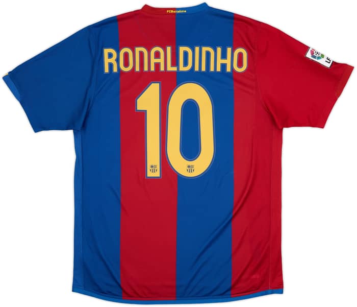 2006-07 Barcelona Home Shirt Ronaldinho #10 - 8/10 - (L)