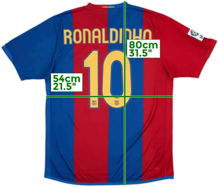 2006-07 Barcelona Home Shirt Ronaldinho #10 - 8/10 - (L)