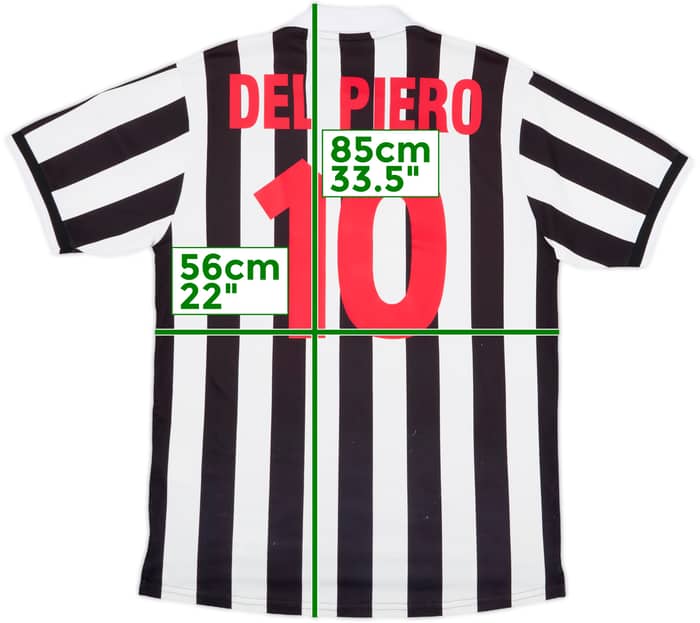 1998-99 Juventus Home Shirt Del Piero #10 - 8/10 - (XL)