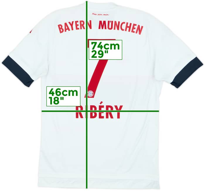 2015-16 Bayern Munich Away Shirt Ribery #7 - 7/10 - (S)