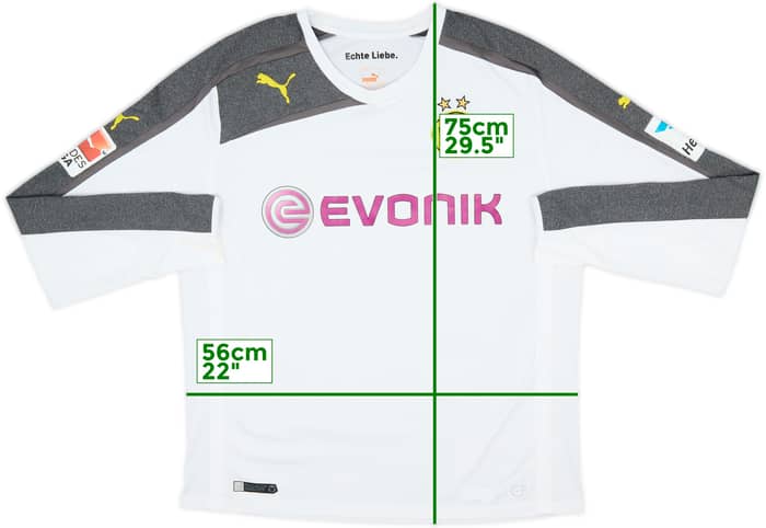 2013-15 Borussia Dortmund Third L/S Shirt - 8/10 - (XL)
