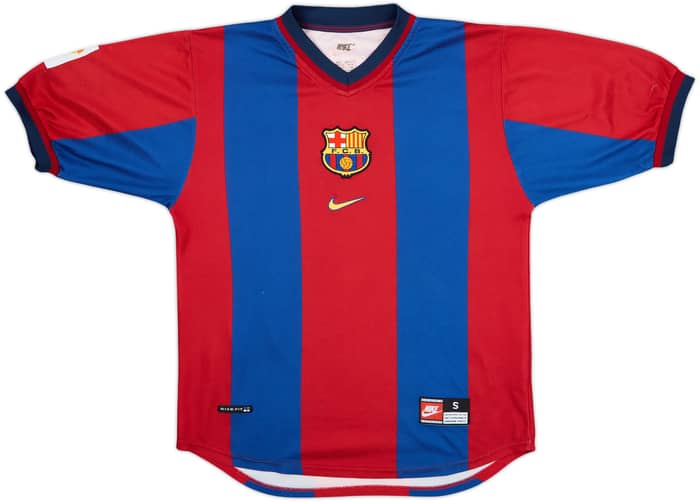 1998-00 Barcelona Home Shirt Rivaldo #11 - 9/10 - (S)
