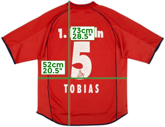 2001-02 FC Koln Home Shirt Tobias #5 - 4/10 - (XL.Boys)