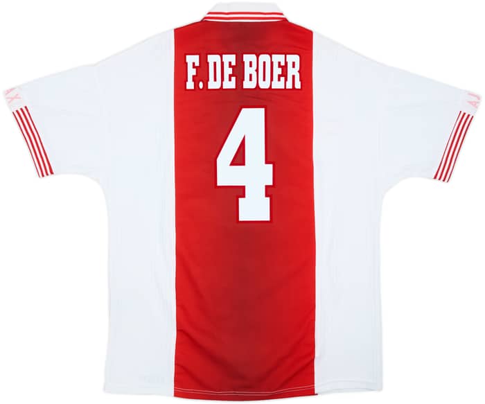 1997-98 Ajax Home Shirt F.De Boer #4 - 8/10 - (L)