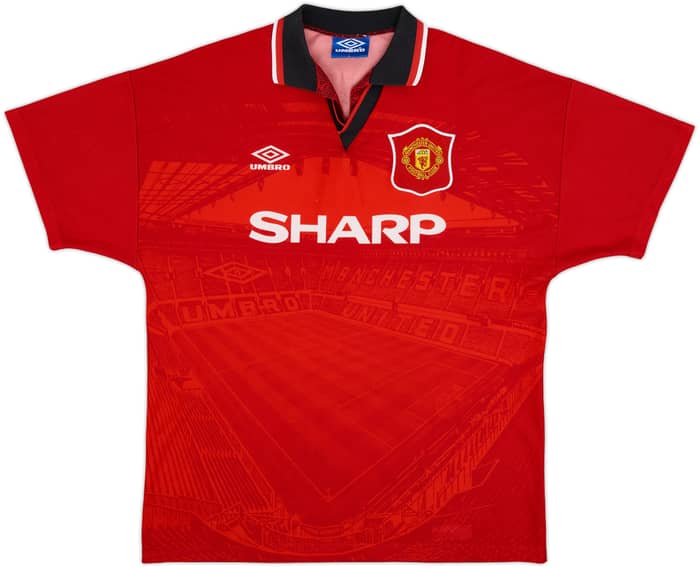 1994-96 Manchester United Home Shirt Cantona #7 - 8/10 - (L)