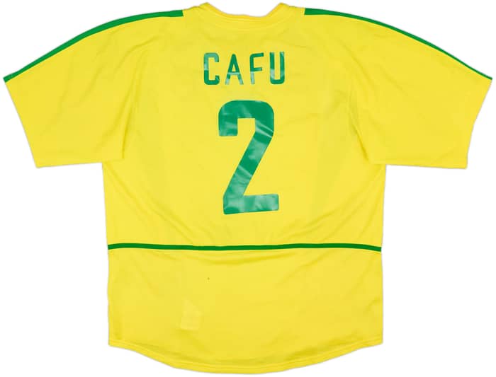 2002-04 Brazil Home Shirt Cafu #2 - 6/10 - (XL)