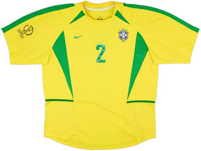 2002-04 Brazil Home Shirt Cafu #2 - 6/10 - (XL)