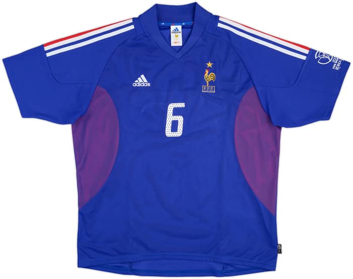 2002-04 France Home Shirt Djorkaeff #6 - 8/10 - (XL)