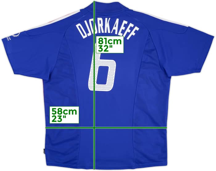 2002-04 France Home Shirt Djorkaeff #6 - 8/10 - (XL)