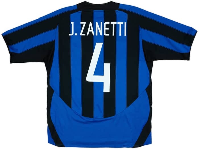 2003-04 Inter Milan Home Shirt J.Zanetti #4 - 7/10 - (L)
