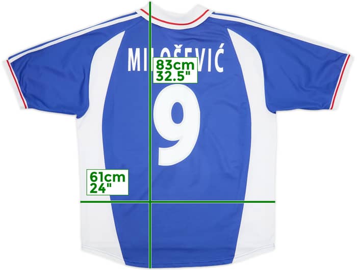 2000-01 Yugoslavia Home Shirt Milosevic #9 - 9/10 - (XL)