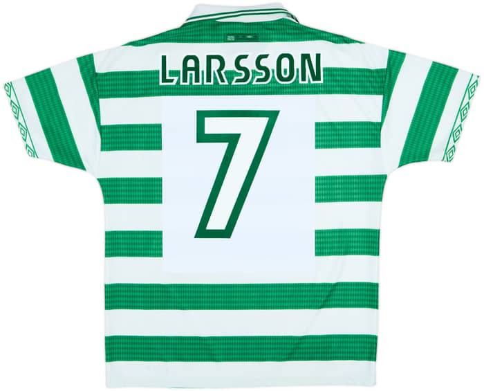 1997-99 Celtic Home Shirt Larsson #7 - 9/10 - (L)