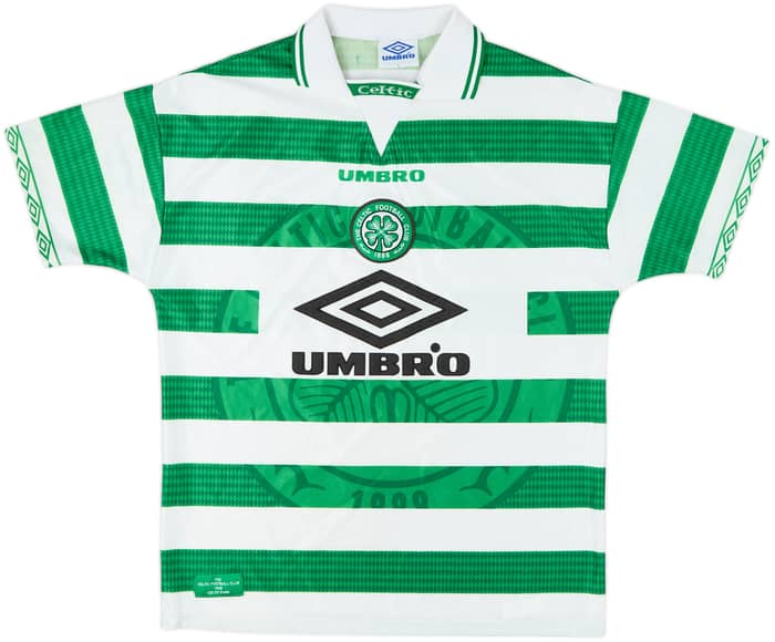 1997-99 Celtic Home Shirt Larsson #7 - 9/10 - (L)