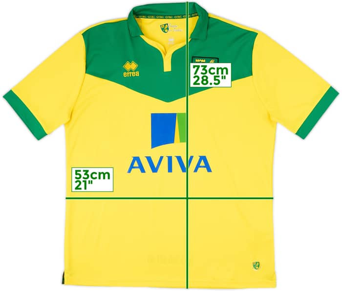 2014-15 Norwich Home Shirt - 8/10 - (XXL)