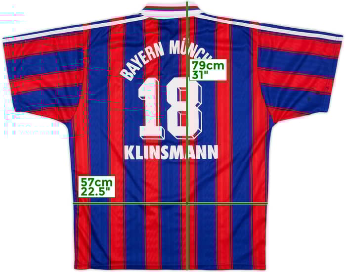 1995-97 Bayern Munich Home Shirt Klinsmann #18 - 6/10 - (L)