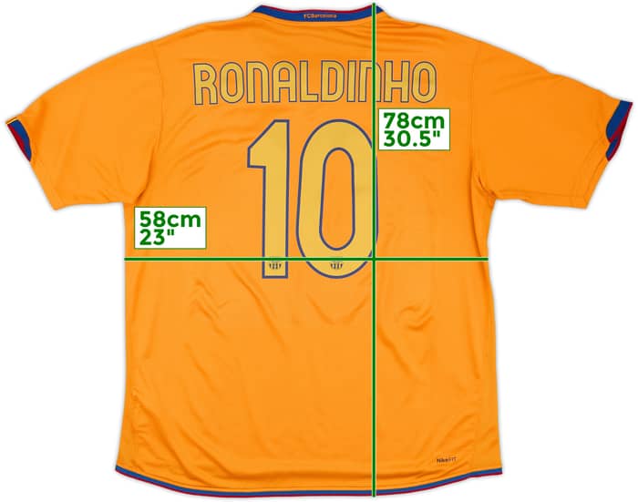 2006-07 Barcelona Away Shirt Ronaldinho #10 - 8/10 - (XL)