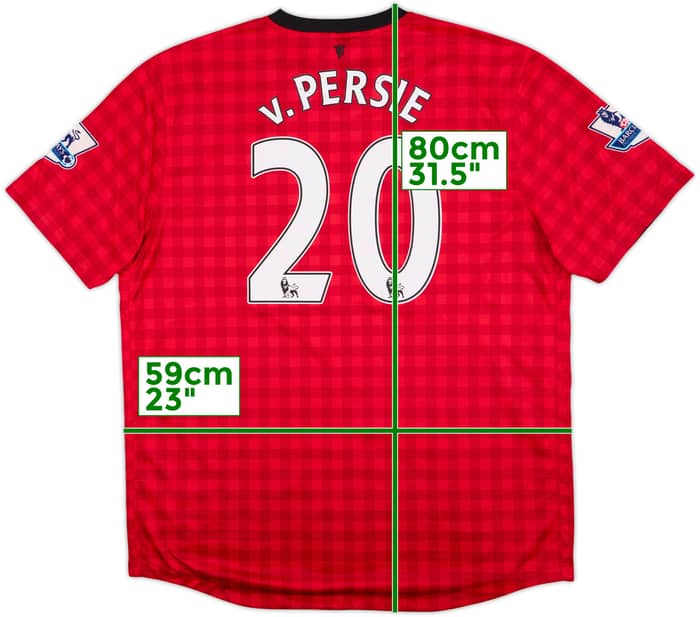 2012-13 Manchester United Home Shirt V.Perise #20 - 7/10 - (XL)