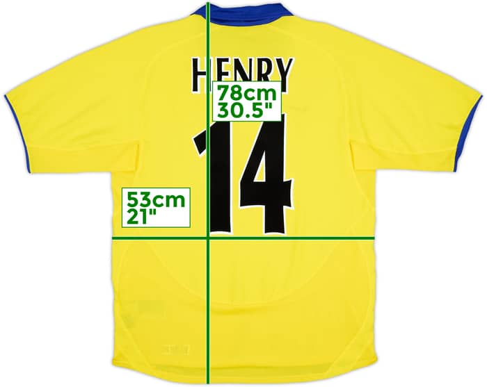 2003-05 Arsenal Away Shirt Henry #14 - 8/10 - (M)