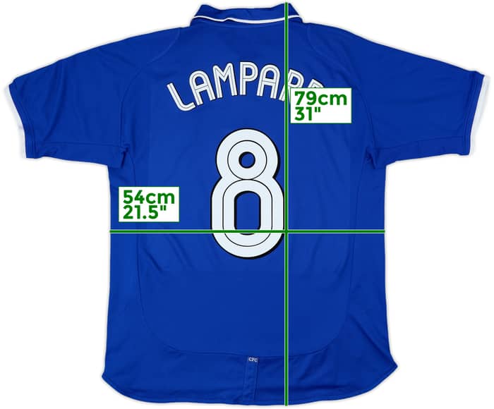 2001-03 Chelsea Home Shirt Lampard #8 - 9/10 - (M)