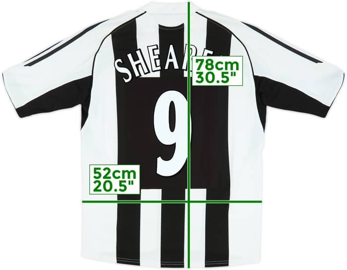 2005-07 Newcastle Home Shirt Shearer #9 - 9/10 - (M)