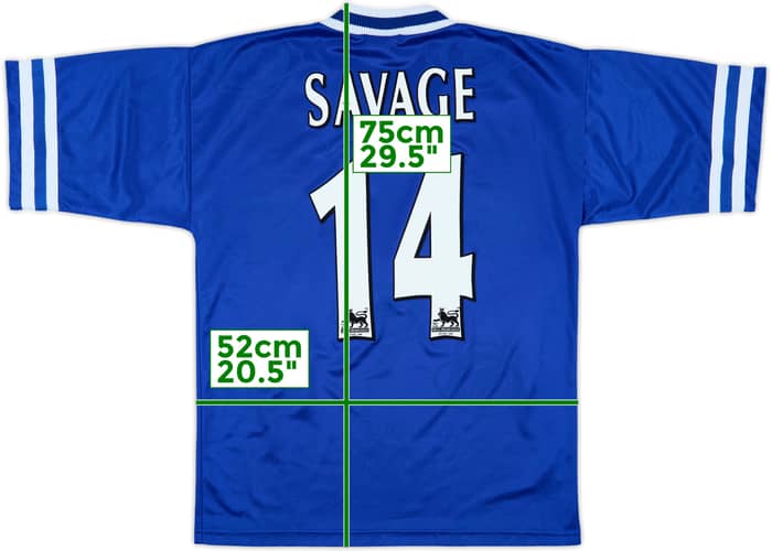 1996-98 Leicester Home Shirt Savage #14 - 10/10 - (M)