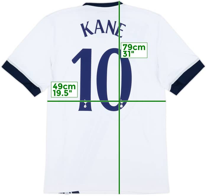 2015-16 Tottenham Home Shirt Kane #10 - 8/10 - (L)