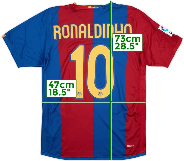 2006-07 Barcelona Home Shirt Ronaldinho #10 - 10/10 - (S)