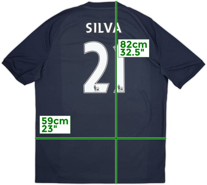 2010-12 Manchester City Away Shirt Silva #21 - 8/10 - (XXL)