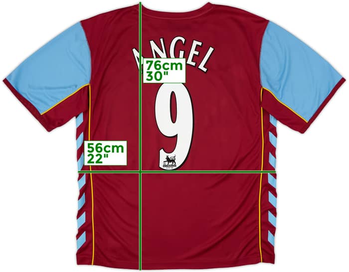 2005-06 Aston Villa Home Shirt Angel #9 - 8/10 - (L)