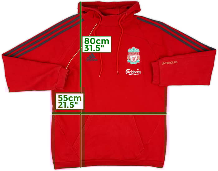 2009-10 Liverpool adidas Hooded Top - 8/10 - (L)